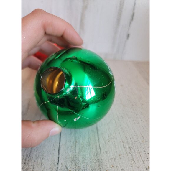 Vintage AS IS glass ball coke cola polar bear ornament Xmas set unique - Picture 14 of 16